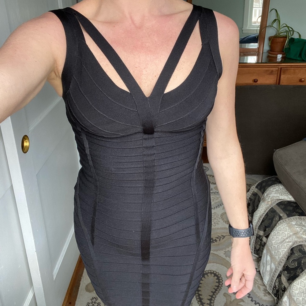 Herve Leger Black Dress